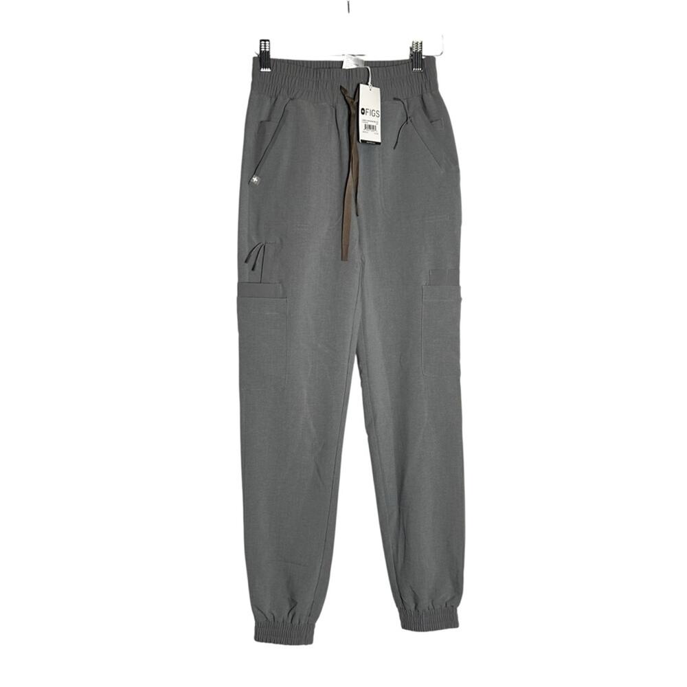 NWT Figs‎ Gray Charlotte 21 Pocket Slim Scrub Pants Size XXS